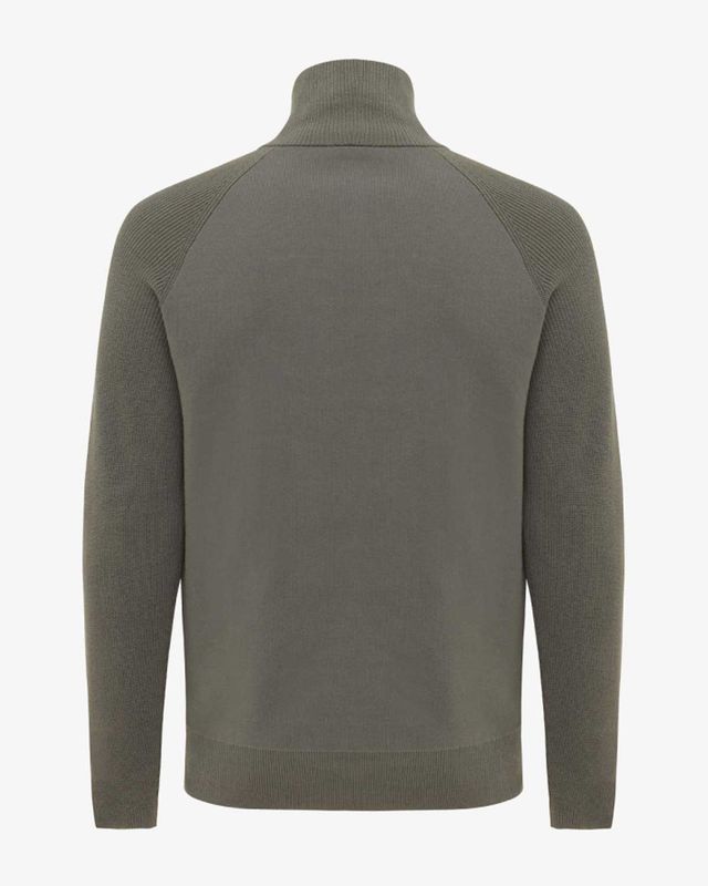 Genti zip turtle neck K3159-3278-170 in groen, achterkant