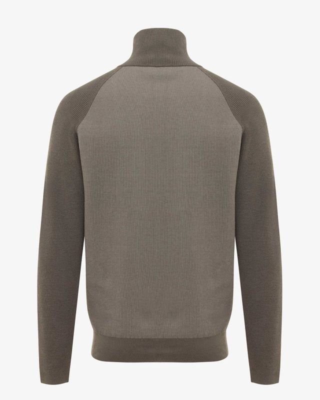 Genti zip turtle neck K3159-3278-144 in bruin, achterkant
