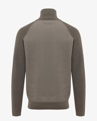 Genti zip turtle neck K3159-3278-144 in bruin, achterkant