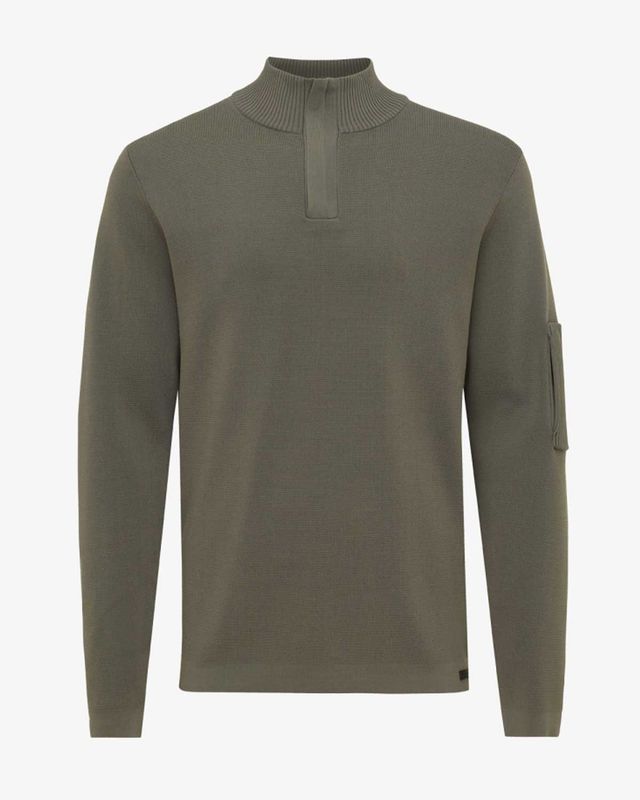 Genti Cool Dry Turtle Zip K3122-3258-170 in groen, voorkant