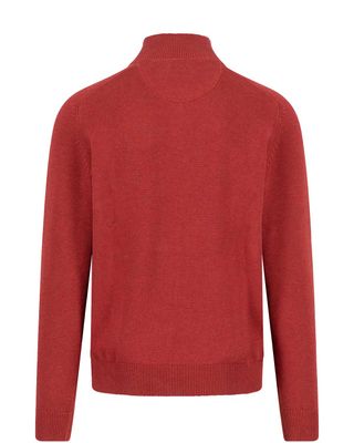 Fynch-Hatton pullover Troyer-Zip rood 1509203-367 achterkant