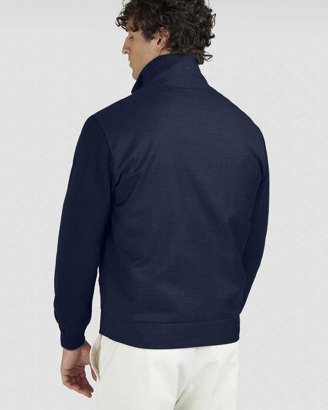 Paul &amp; Shark hybrid cardigan 15311221-050 navy achterkant