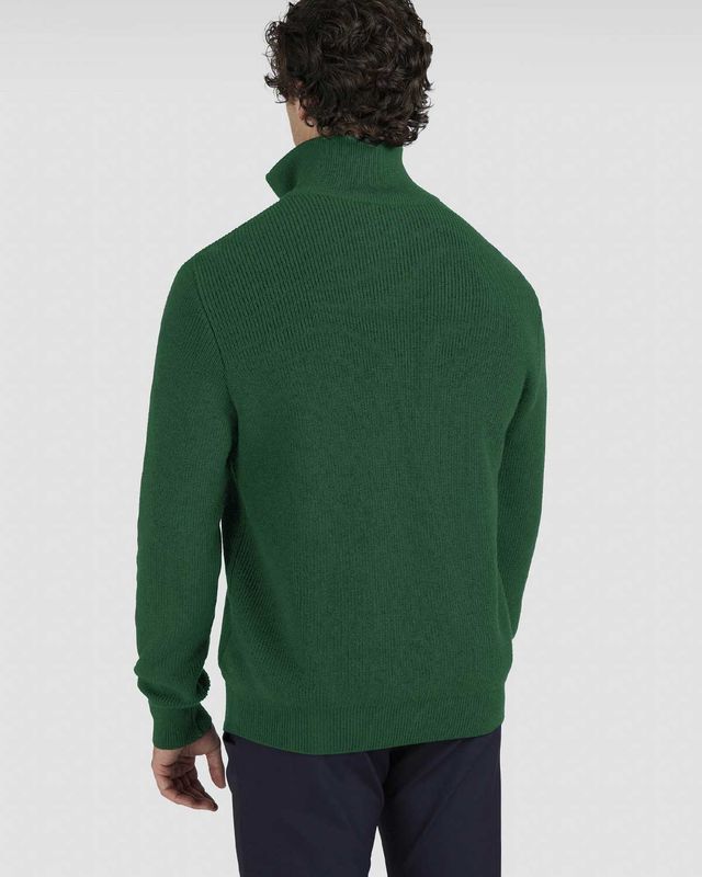 Paul &amp; Shark half zip sweater 15311168-51D groen achterkant