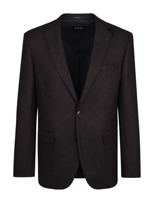 Digel colbert Ezzo-G 1240247-32 in bruin, modern fit 2-knoops heren colbert met klepzakken en notch revers – voorkant