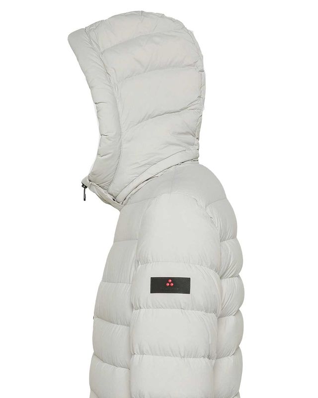 Peuterey jack PEU558201181971985 in beige/wit, detail capuchon zijaanzicht