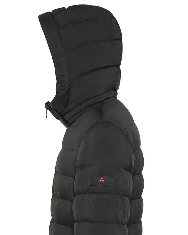 Peuterey BOGGS 04 donsjas PEU5582 in nero, detail capuchon zijkant