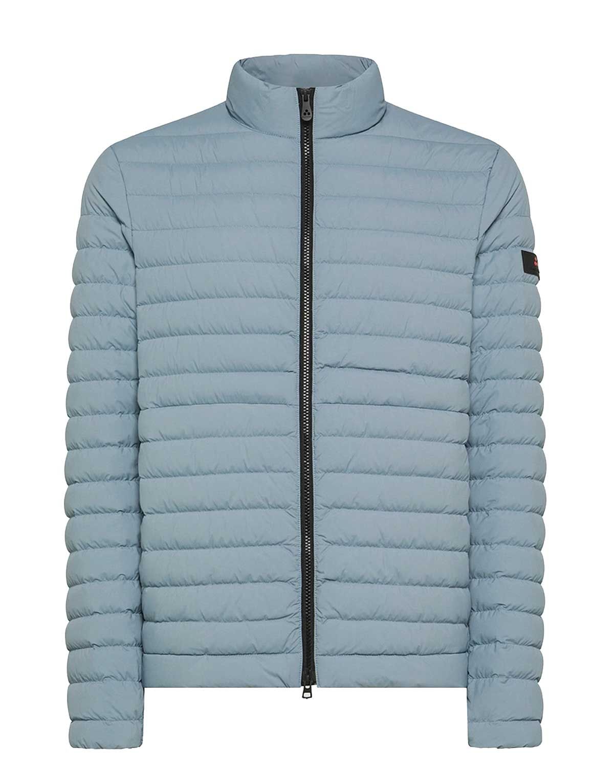 Peuterey jack PEU503701181971-222 in light blue, voorkant, ultralicht dons, dubbele rits