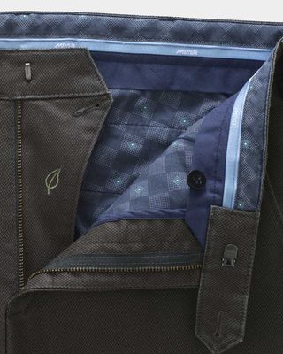 Detail van de binnenvoering Meyer Bonn 2-5654-07 grijze chino
