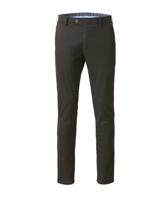 Meyer chino Bonn 2-5654-37 in donkerbruin, voorkant, modern fit winterbroek katoenmix