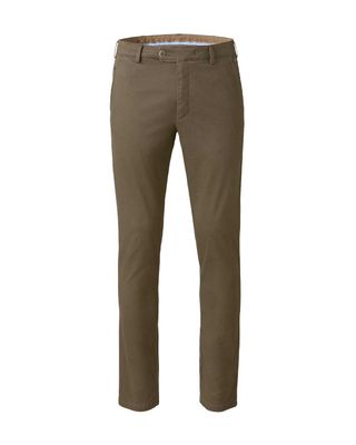 Meyer chino Bonn 2-5654-43 in lichtbruin, voorkant, modern fit winterbroek katoenmix