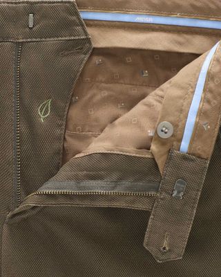 Detail binnenvoering Meyer chino Bonn 2-5654-43 lichtbruin, luxe afwerking