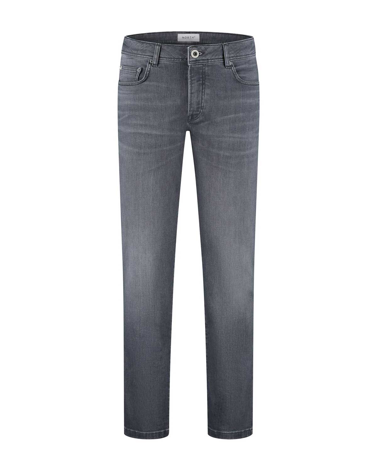 North 84 jeans 84301003-037 in dark graphite grijs, voorkant slim fit 5-pocket