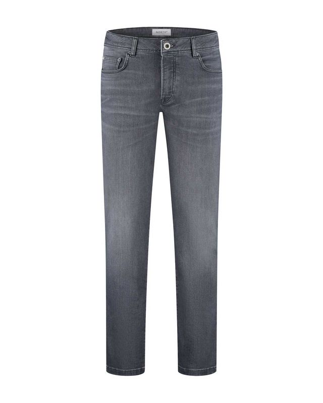 North 84 jeans 84301003-037 in dark graphite grijs, voorkant slim fit 5-pocket