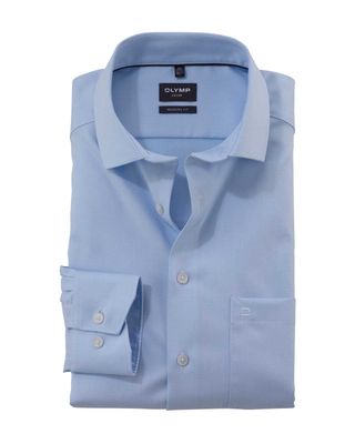 OLYMP Luxor overhemd 135674-11 in lichtblauw, modern fit voorkant