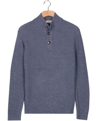 Thomas Maine pullover 5284TM600-63 in middenblauw, voorkant