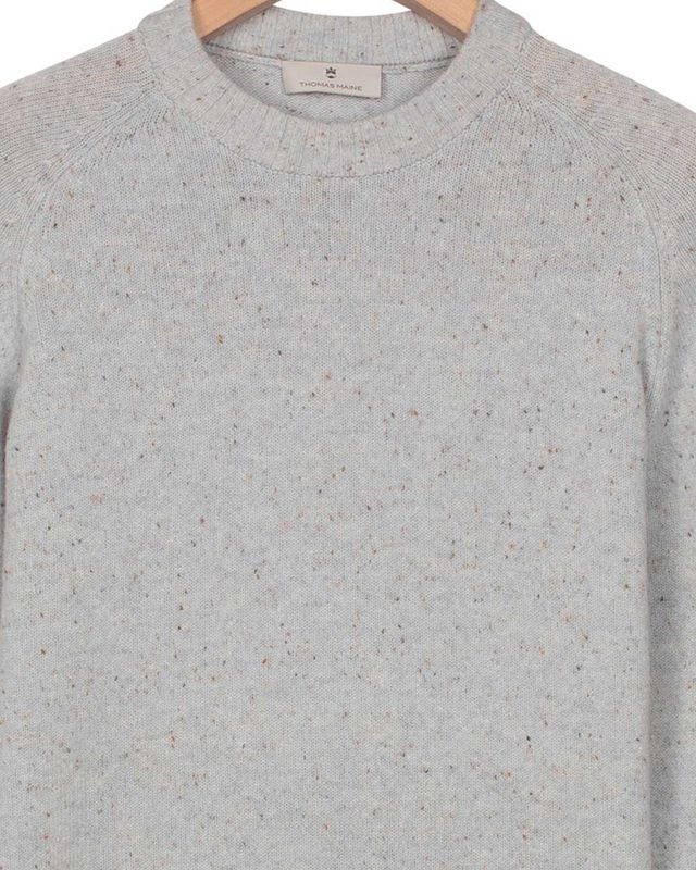 Thomas Maine pullover 5282TM400-62 in light blue, detail hals