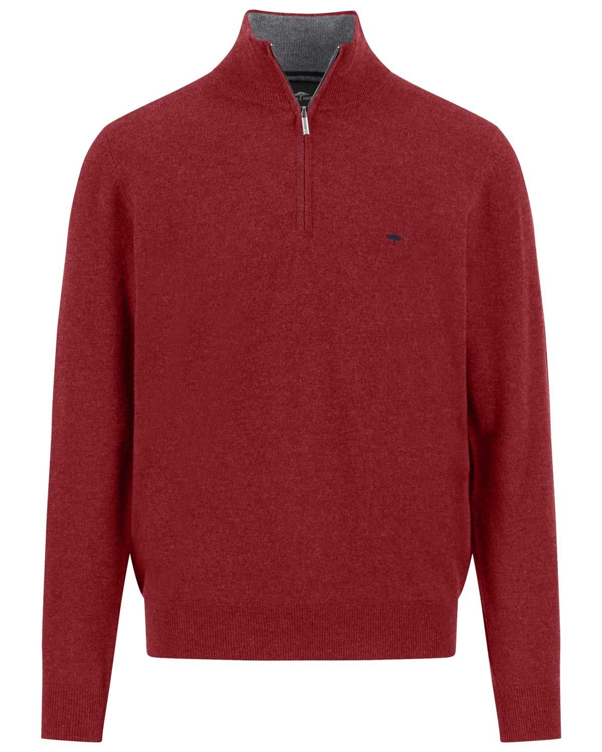 Fynch Hatton pullover 1514802-367 in garnet red, voorkant