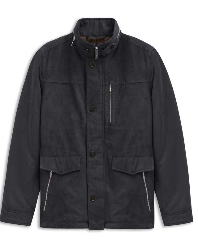 Bugatti jack 877400-81018-390 in blauw, voorkant