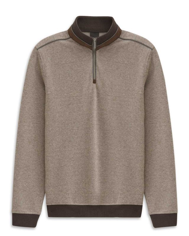 Bugatti pullover 8550-85060D-90 in beige bruin, voorkant