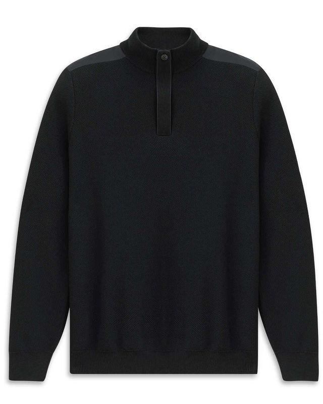 Bugatti pullover 7500-85545D in donkerblauw, voorkant