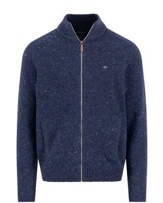 Fynch Hatton cardigan 1510347-690 in donkerblauw, voorkant