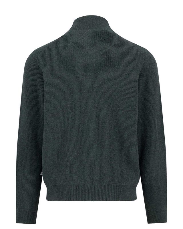 Fynch Hatton vest 1510806-706 donkergroen merino kasjmier, achterkant