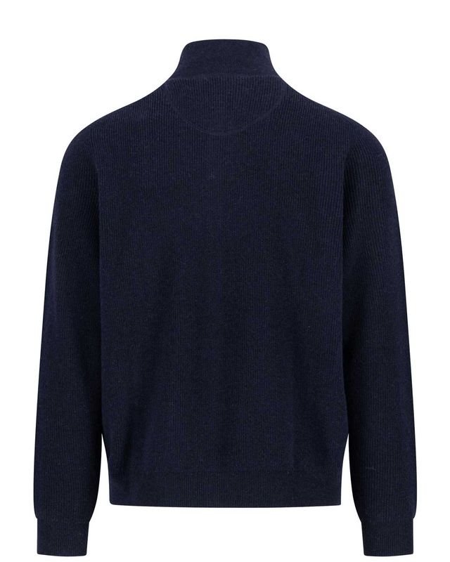Fynch Hatton vest 1510806-690 donkerblauw merino kasjmier, achterkant