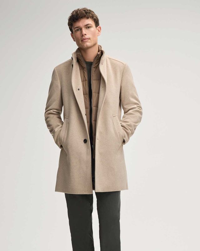 Joop Maico Coat 10020632-264 beige herenjas, model voorkant