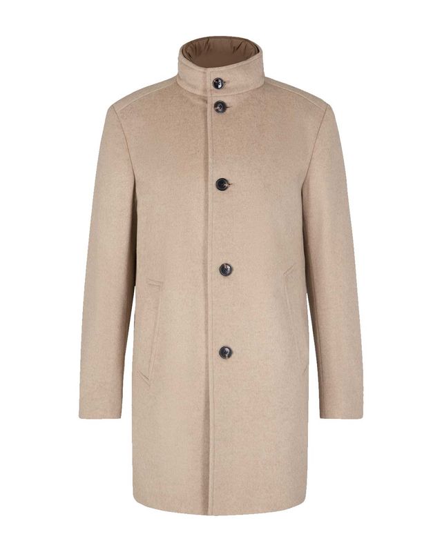 Joop Maico Coat 10020632-264 beige herenjas, voorkant