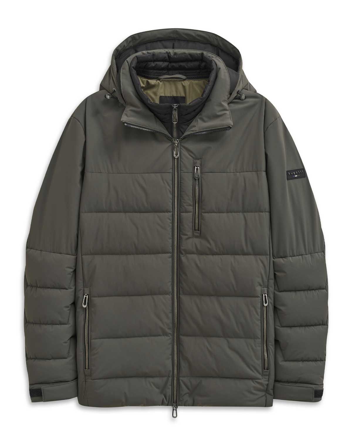 Bugatti winterjack 873213-81031-270 in grijs, voorkant