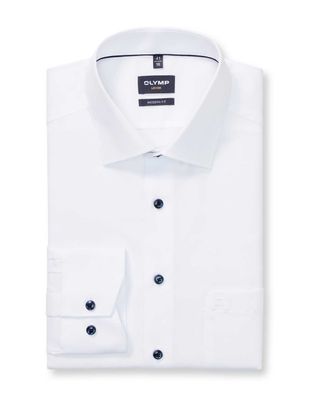 OLYMP Luxor Modern Fit overhemd 1280/84/00 in wit, voorkant