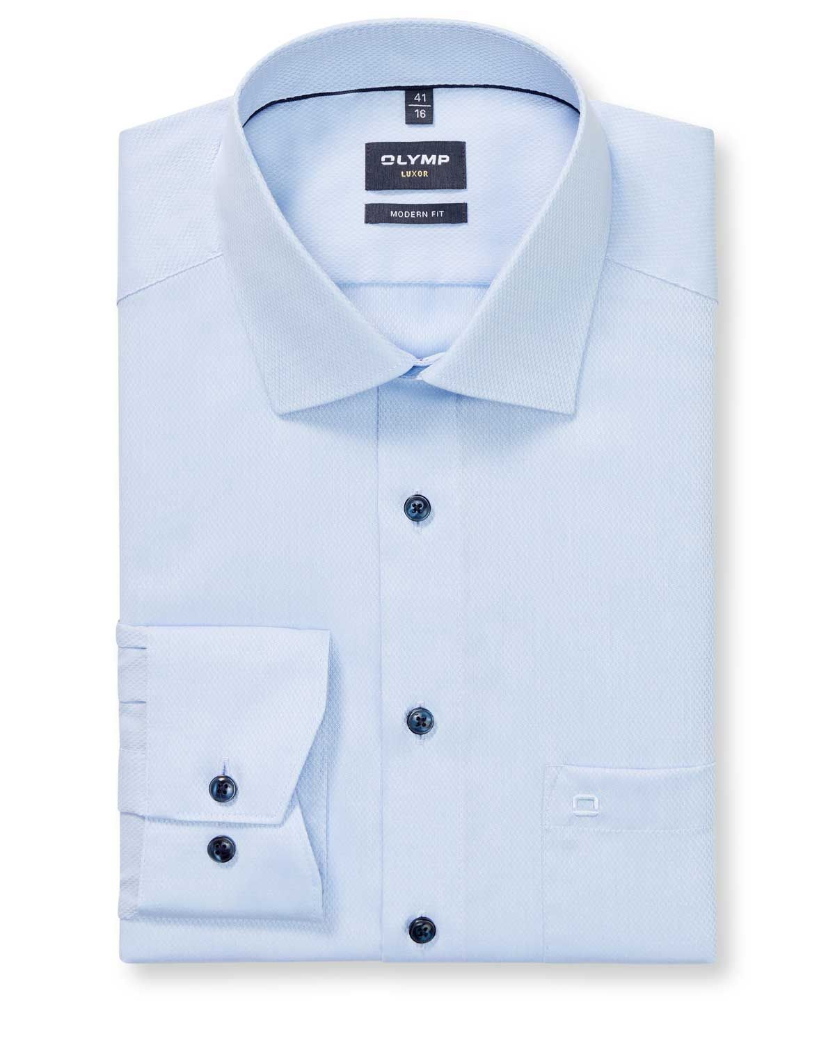 OLYMP Luxor Modern Fit overhemd 1280/84/11 in bleu, voorkant