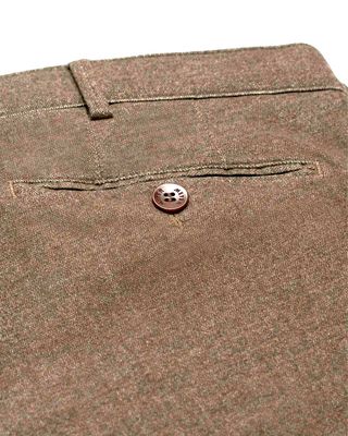 Meyer broek modern fit Bonn 2-3609-32 in beige bio katoen stretch, achterkant