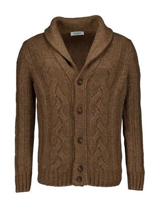 Gran Sasso knoopvest 10189/19107 in middenbruin, voorkant