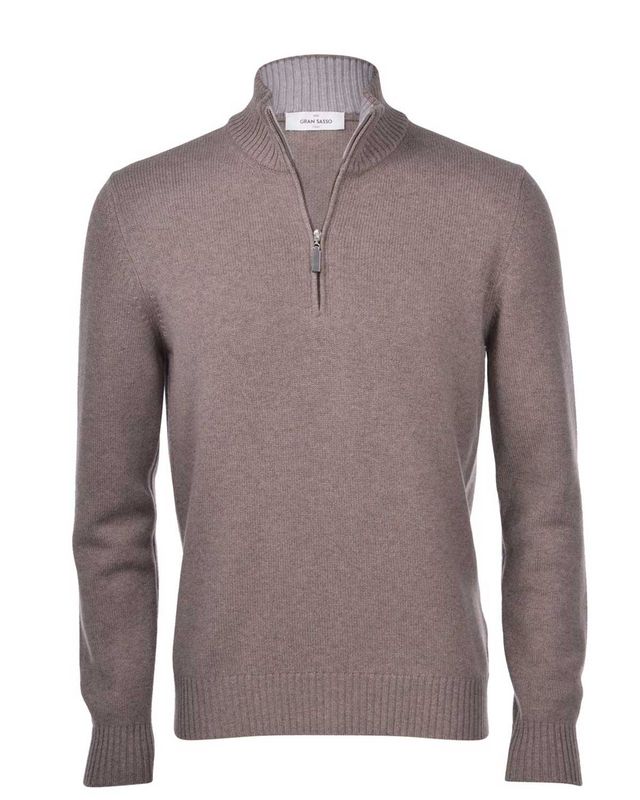 Gran Sasso pullover A2025/55126/19690/184 in donkertaupe, voorkant
