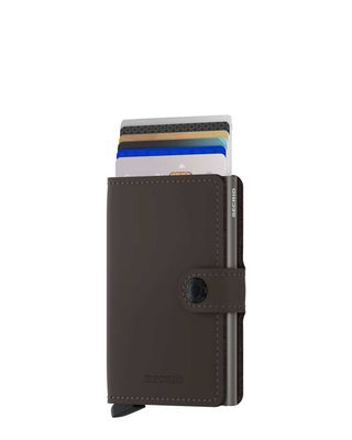 Secrid Miniwallet Matte Truffle Black – met pasjes in houder, matte afwerking
