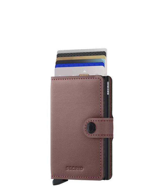 Secrid Miniwallet Matte Rose – met pasjes in houder, matte afwerking