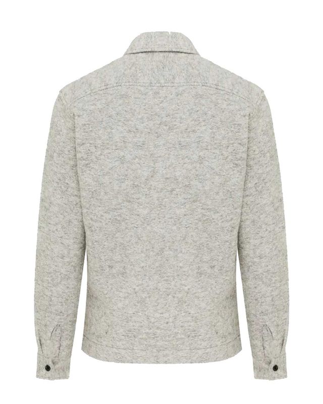 Genti overshirt S3221-1795-128 lichtgrijs achteraanzicht