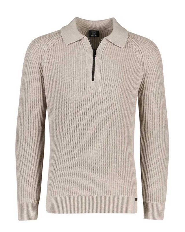 Genti pullover K3121-3256-144 beige vooraanzicht