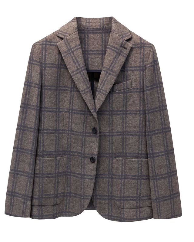 Circolo 1901 colbert CN5038 bruin ruit vooraanzicht