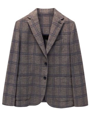 Circolo 1901 colbert CN5038 bruin ruit vooraanzicht