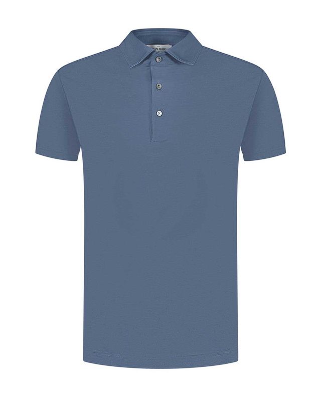 Gran Sasso polo 60103-74201-567 middenblauw vooraanzicht