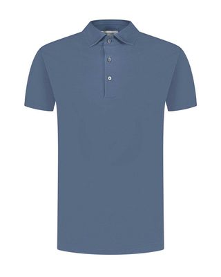 Gran Sasso polo 60103-74201-567 middenblauw vooraanzicht