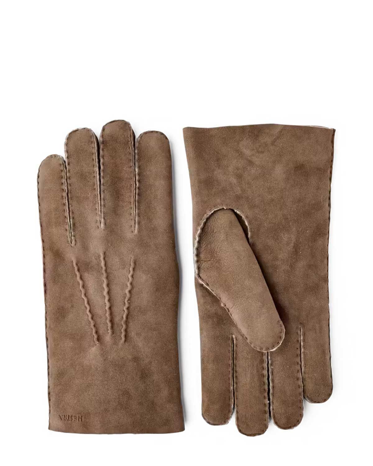 Hestra handsewn lamsleren handschoenen 2001070-750 in taupe – vooraanzicht