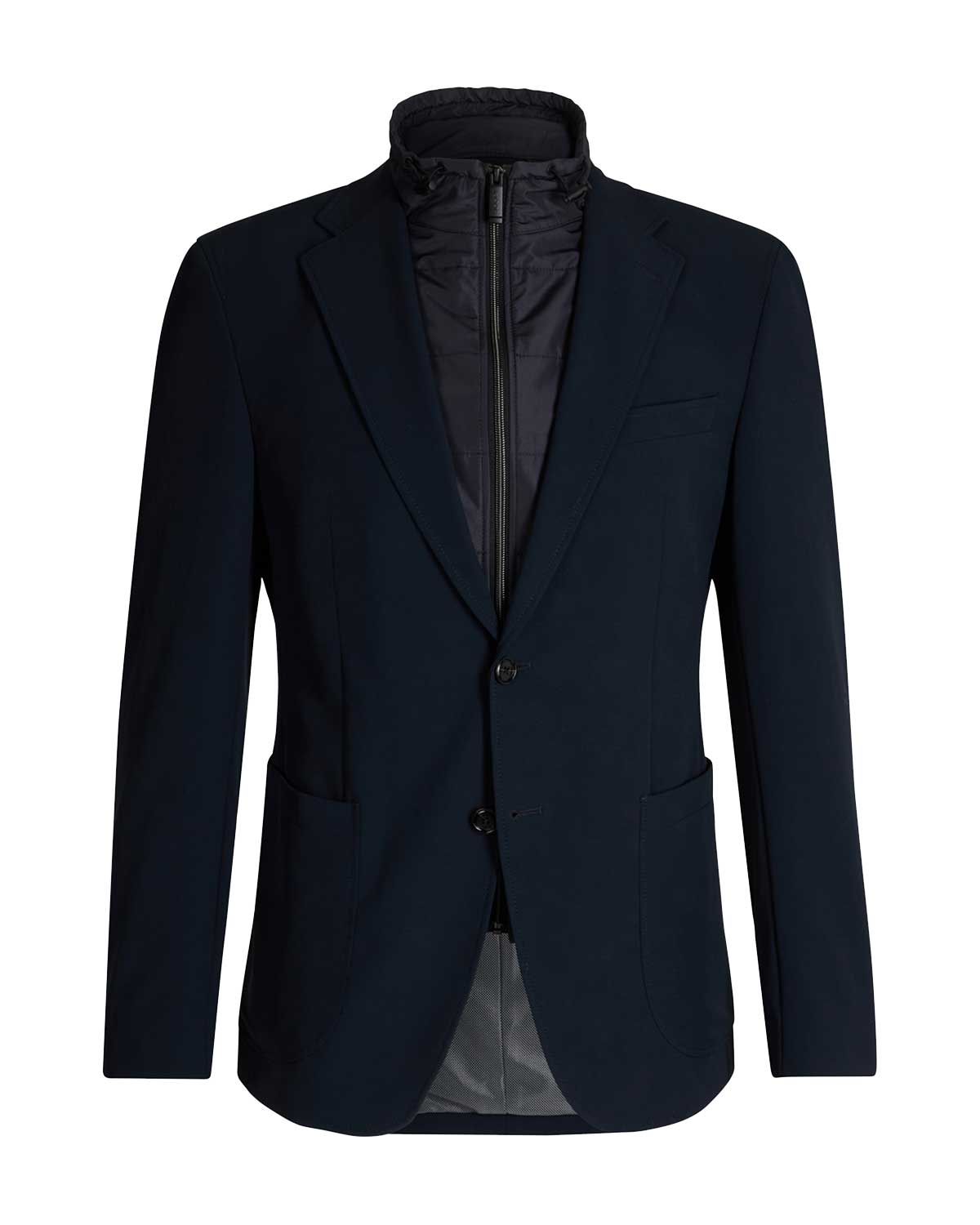 Joop! colbert 10016408-401 in donkerblauw met afneembare inzet en rits – voorkant