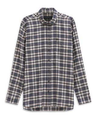 Bugatti overhemd 9350-88304D-370 met blauw ruitmotief – voorkant