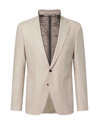 Joop! colbert 10016408-270 in light beige met afneembare inzet en rits – voorkant