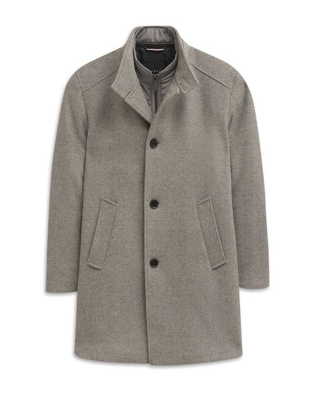 Bugatti jas 821428-84205-220 in grijs met afneembare inzet en rits – voorkant