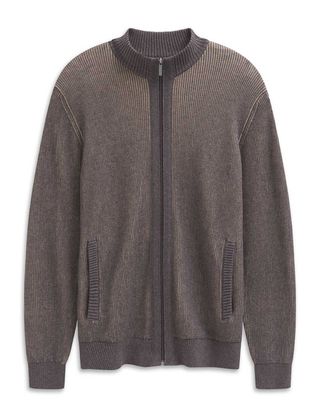 Bugatti vest 7600-85525D-90 in bruin met rits – verkrijgbaar bij Van den Broek Herenmode Haarlem