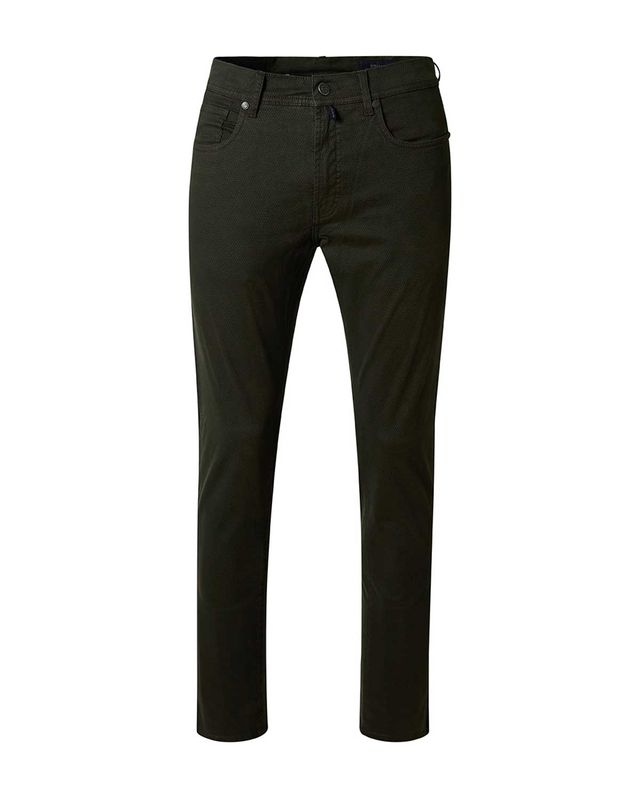 Pierre Cardin PC-Laval 30940-4066-5212 broek in beetle groen – stijlvolle herenbroek bij Van den Broek Herenmode Haarlem